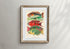 Framed Great Barrier Reef Fishes Vintage Illustration Wall Art Print